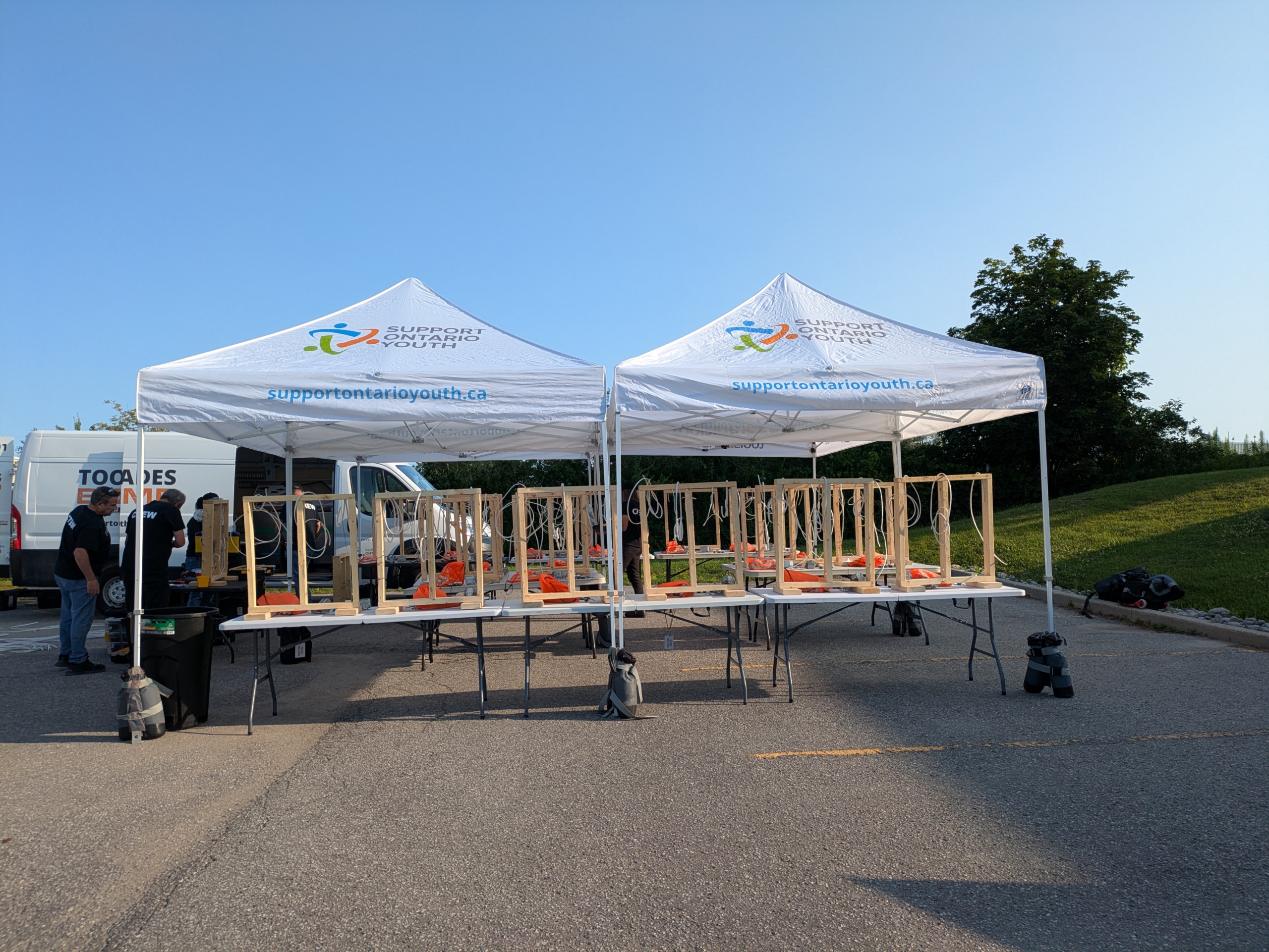 Electrical workshop set up at the Tools in the Trades bootcamp